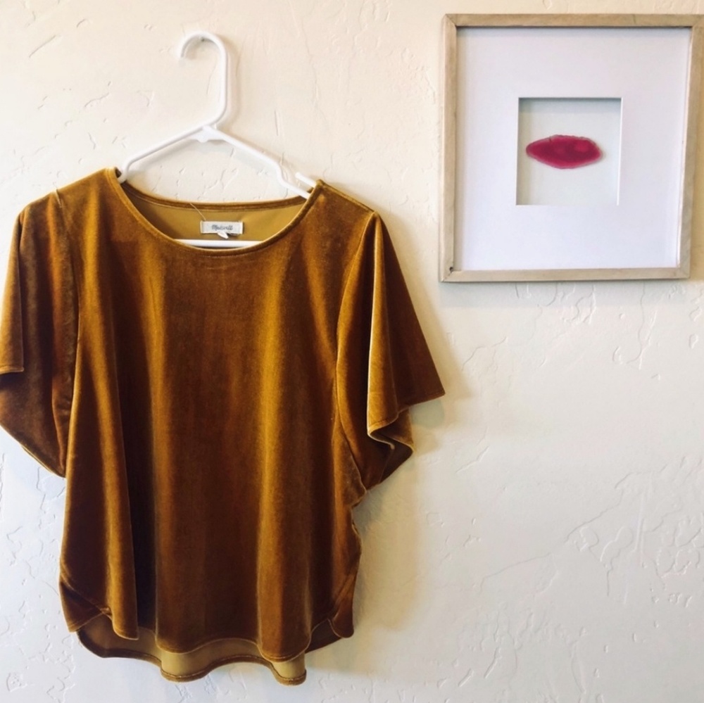 Madewell | Velvet Butterfly Top - Picture 2 of 4